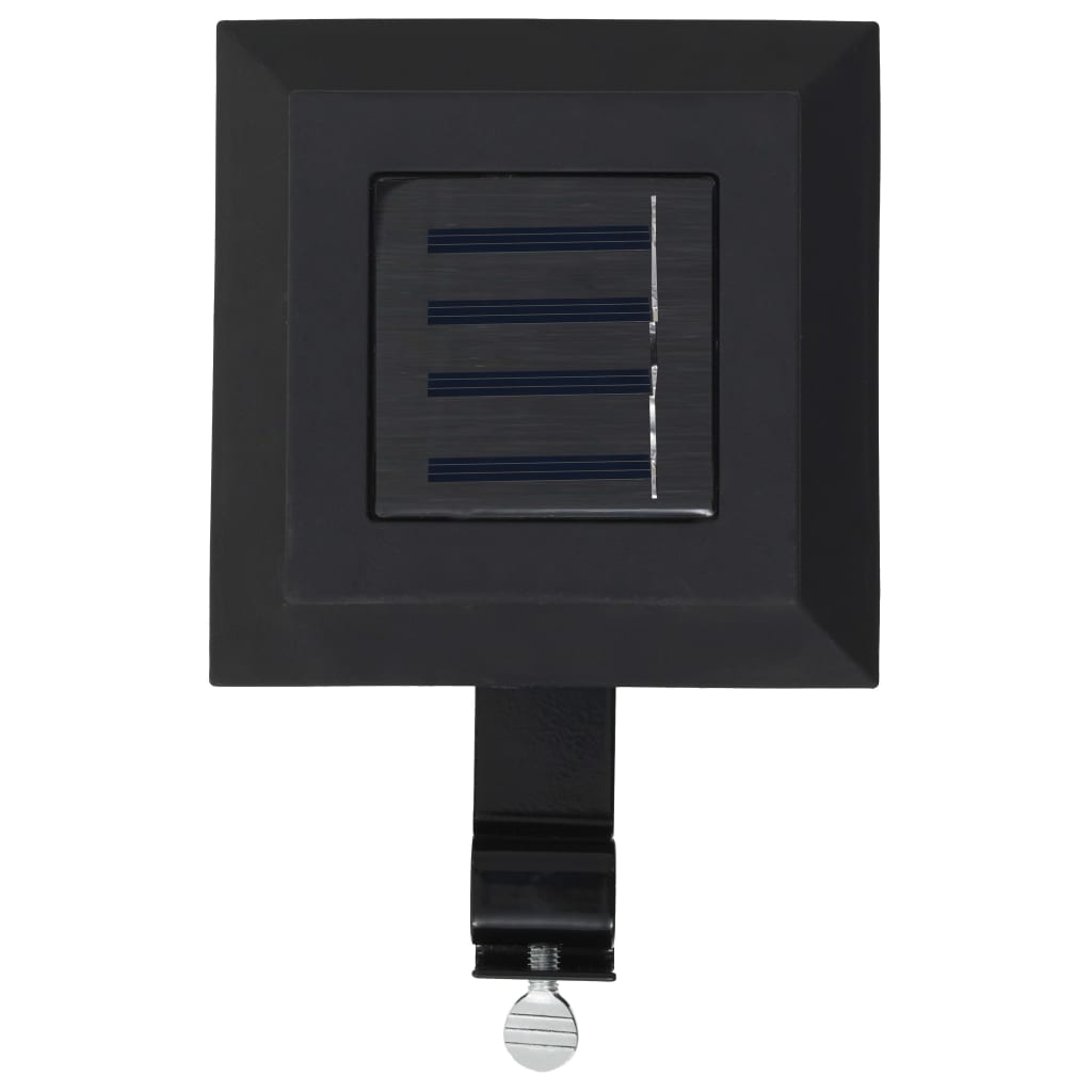 Lămpi solare de exterior, 12 buc., negru, 12 cm, pătrat, LED