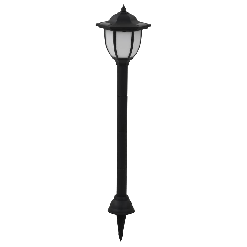 Solar LED outdoor lights, 6 pcs, black