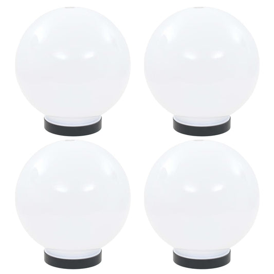 LED globe lamps, 4 pcs., 20 cm, PMMA, spherical