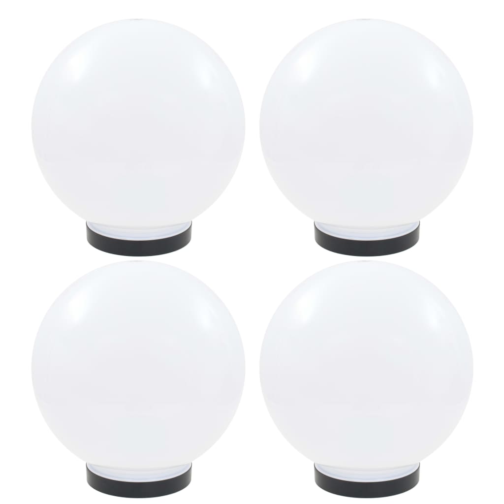 LED globe lamps, 4 pcs., 25 cm, PMMA, spherical