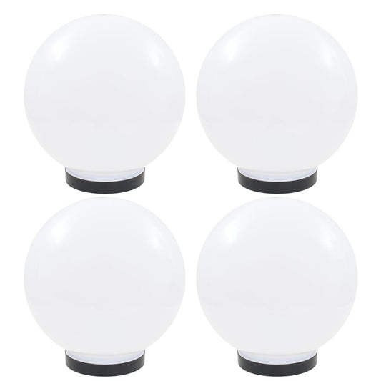 LED globe lamps, 4 pcs., 25 cm, PMMA, spherical