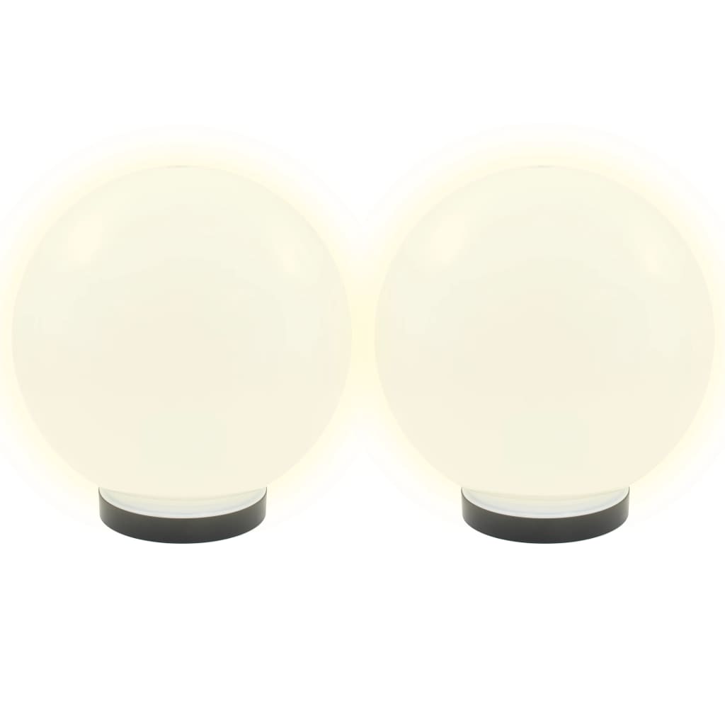 LED globe lamps, 4 pcs., 25 cm, PMMA, spherical