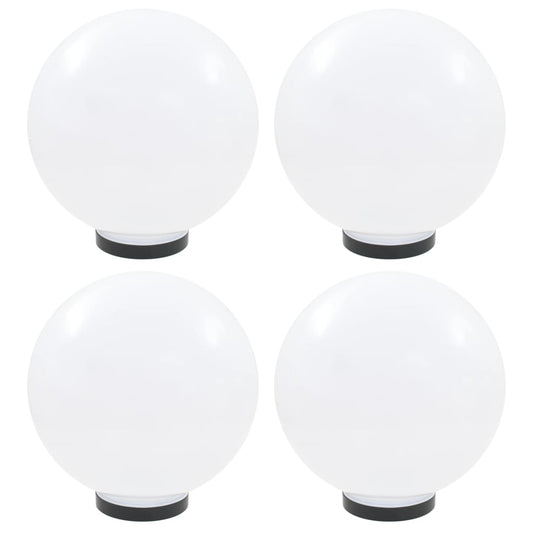 LED globe lamps, 4 pcs., 30 cm, PMMA, spherical