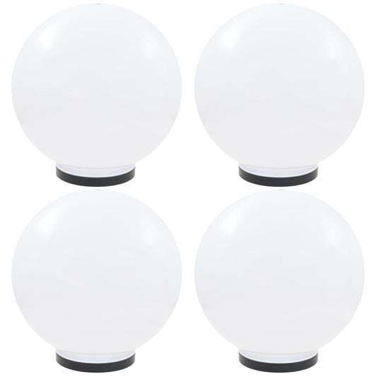 LED globe lamps, 4 pcs., 40 cm, PMMA, spherical