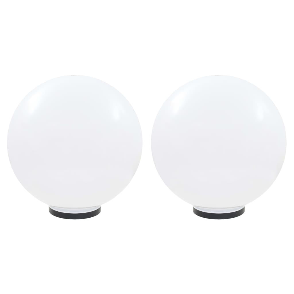 LED globe lamps, 2 pcs., 50 cm, PMMA, spherical