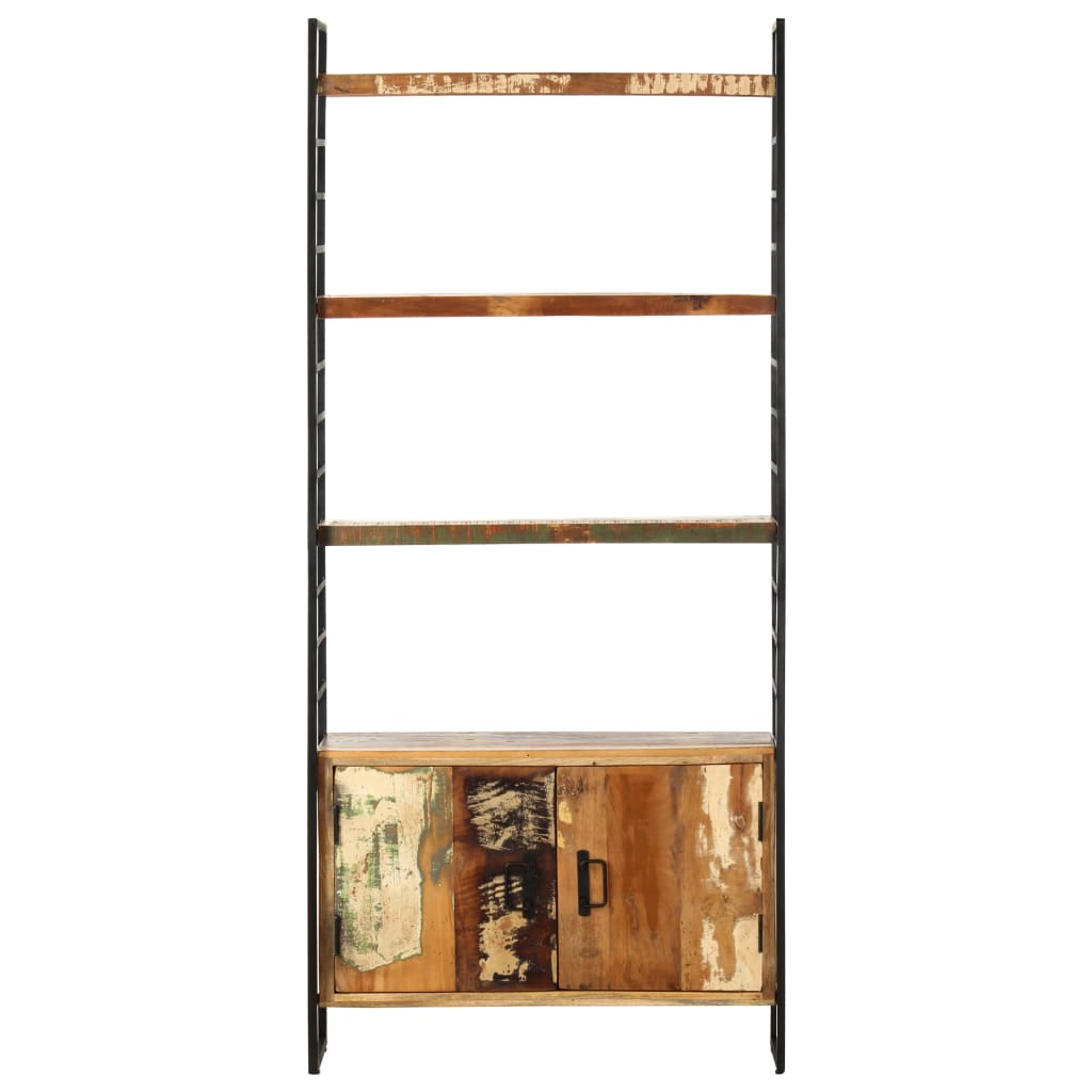 4-tier bookcase, 80 x 30 x 180 cm, solid recycled wood