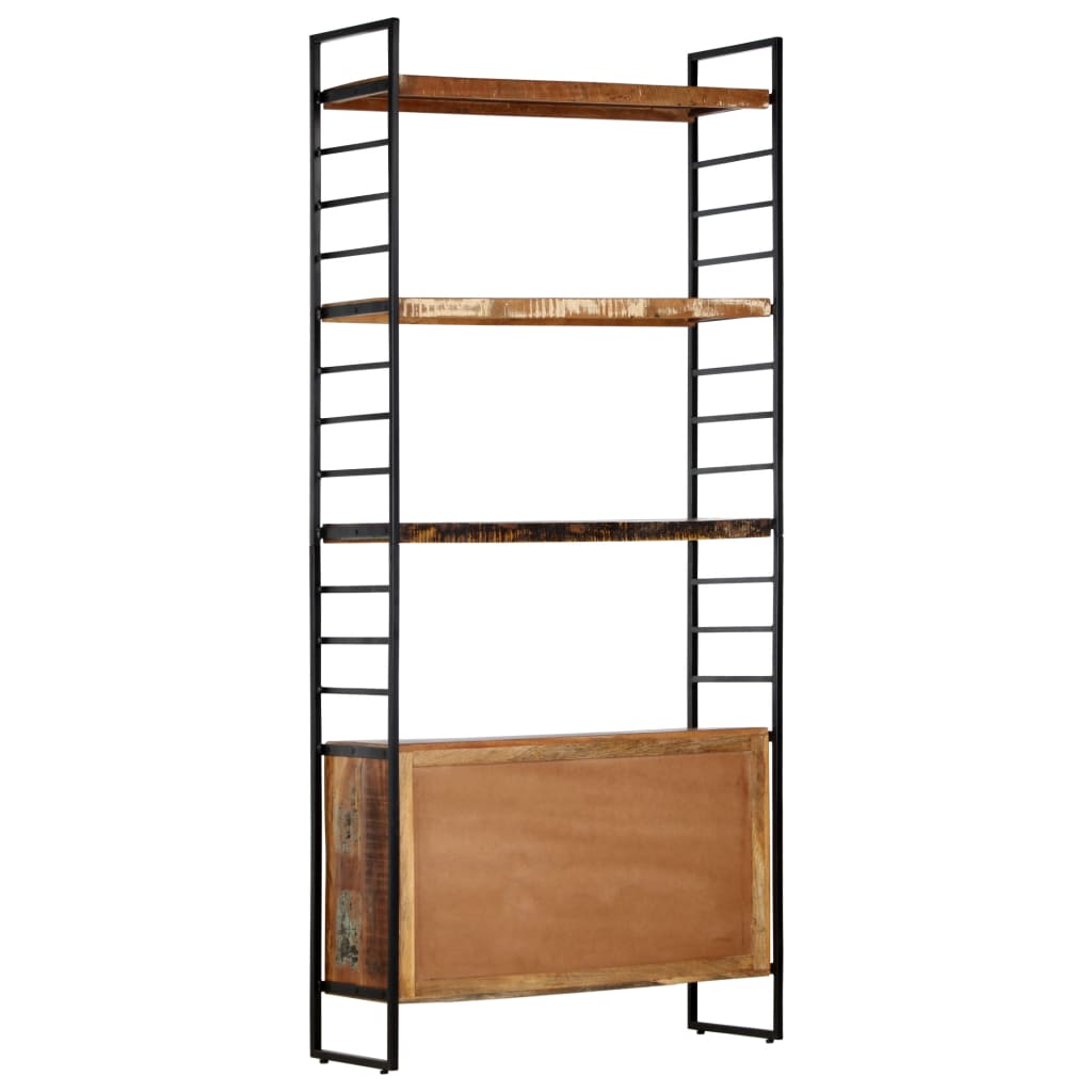 4-tier bookcase, 80 x 30 x 180 cm, solid recycled wood