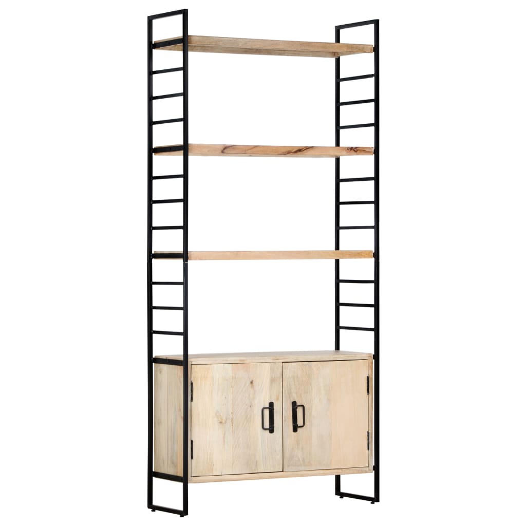 4-tier bookcase 80x30x180 cm solid mango wood