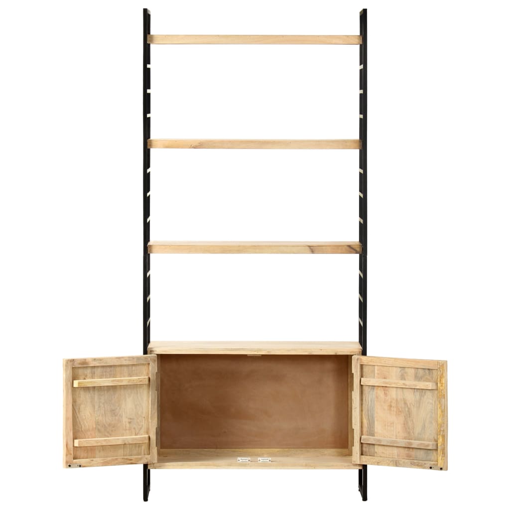 4-tier bookcase 80x30x180 cm solid mango wood