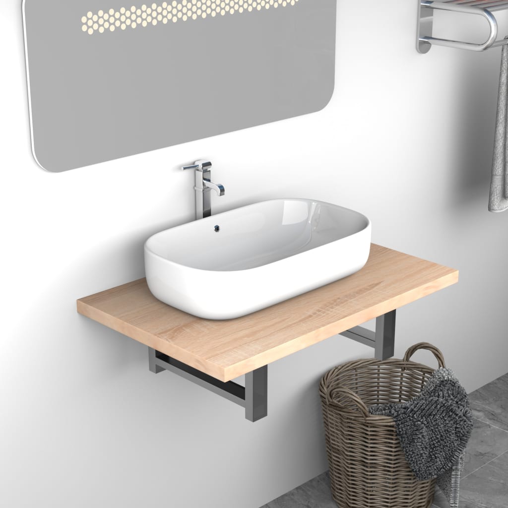 Bathroom furniture, oak, 60 x 40 x 16.3 cm