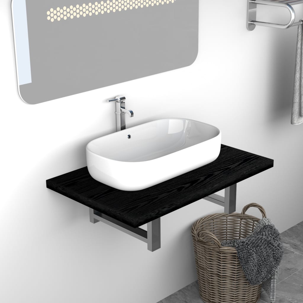 Bathroom furniture, black, 60 x 40 x 16.3 cm