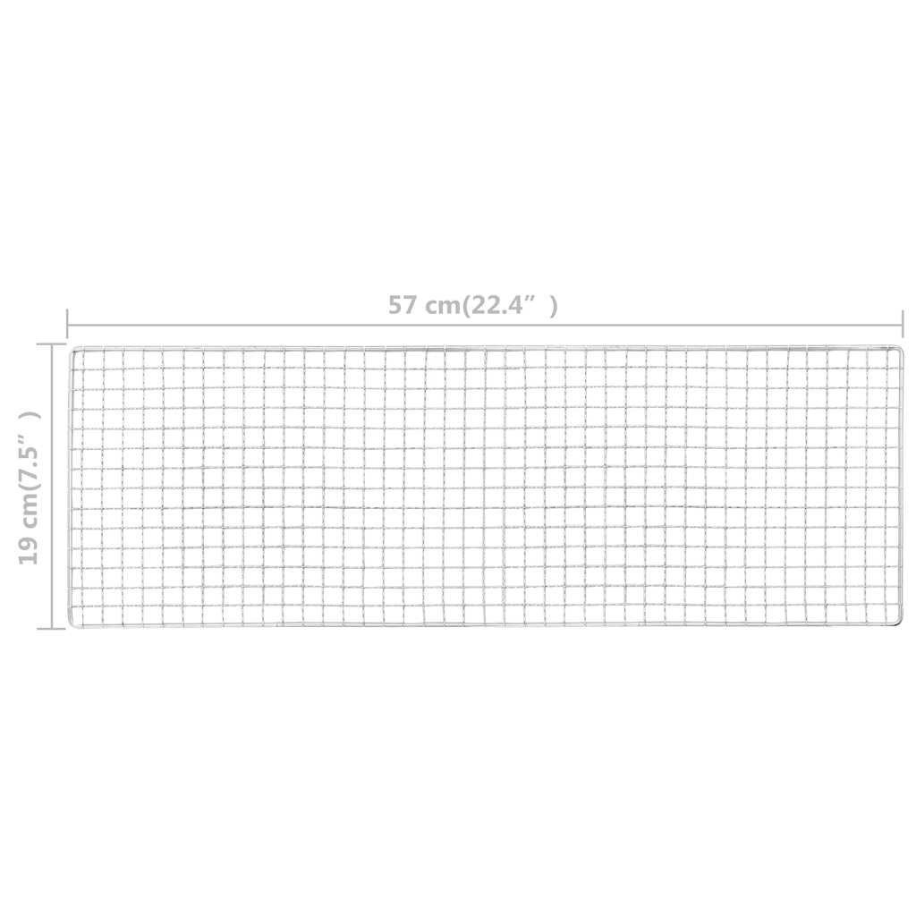 Portable camping grill, 60 x 22.5 x 33 cm, steel