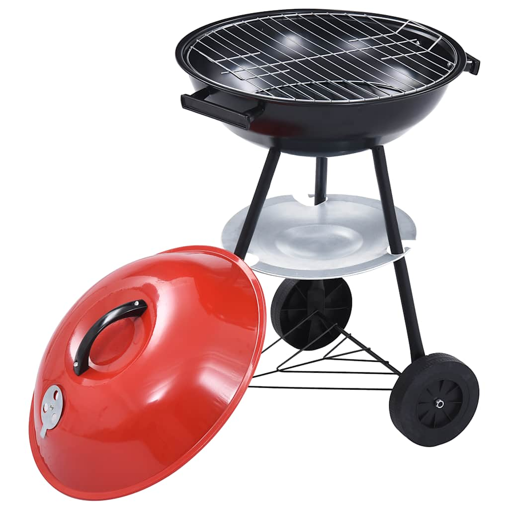 Portable XXL kettle charcoal grill with wheels, 44 cm