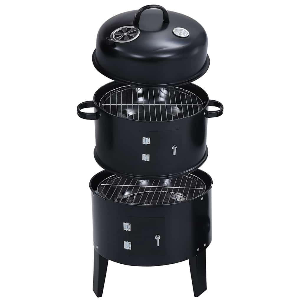 Charcoal grill with 3-in-1 smoker, 40 x 80 cm