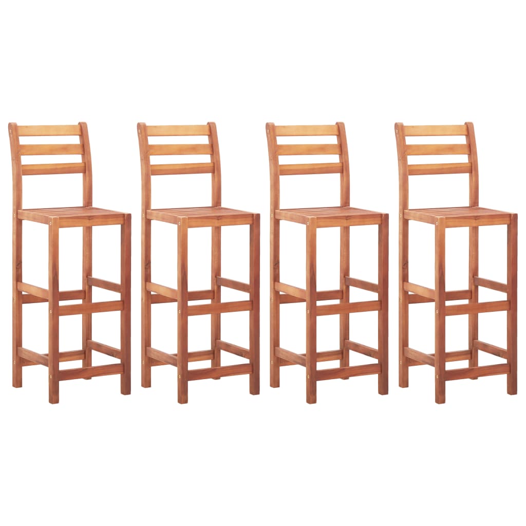 Bar stools, 4 pcs., solid acacia wood