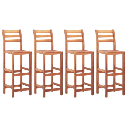 Bar stools, 4 pcs., solid acacia wood