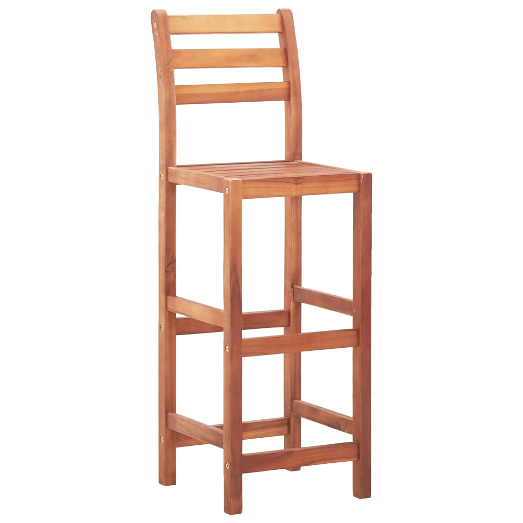 Bar stools, 4 pcs., solid acacia wood