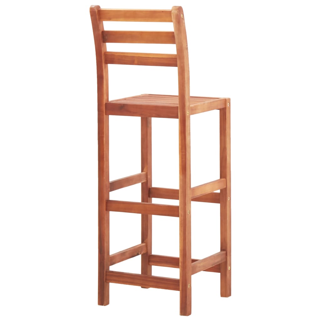 Bar stools, 4 pcs., solid acacia wood