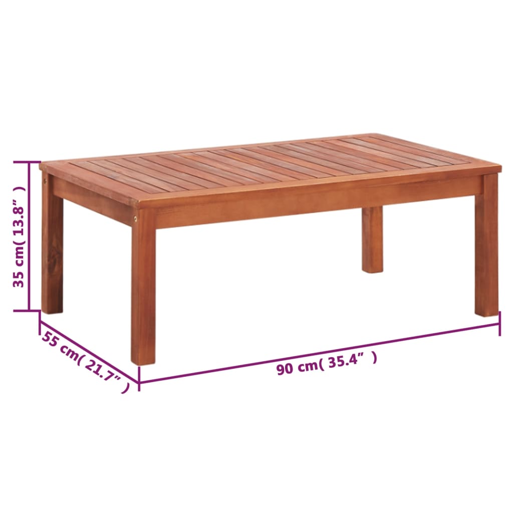 Garden furniture set, 4 pieces, solid acacia wood