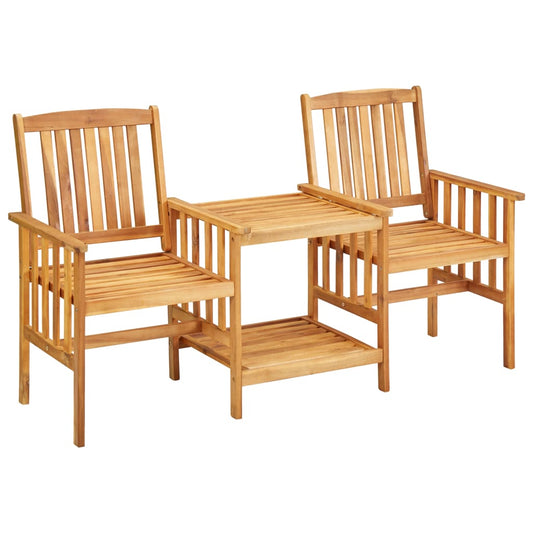 Garden chairs with tea table, 159x61x92 cm, acacia wood