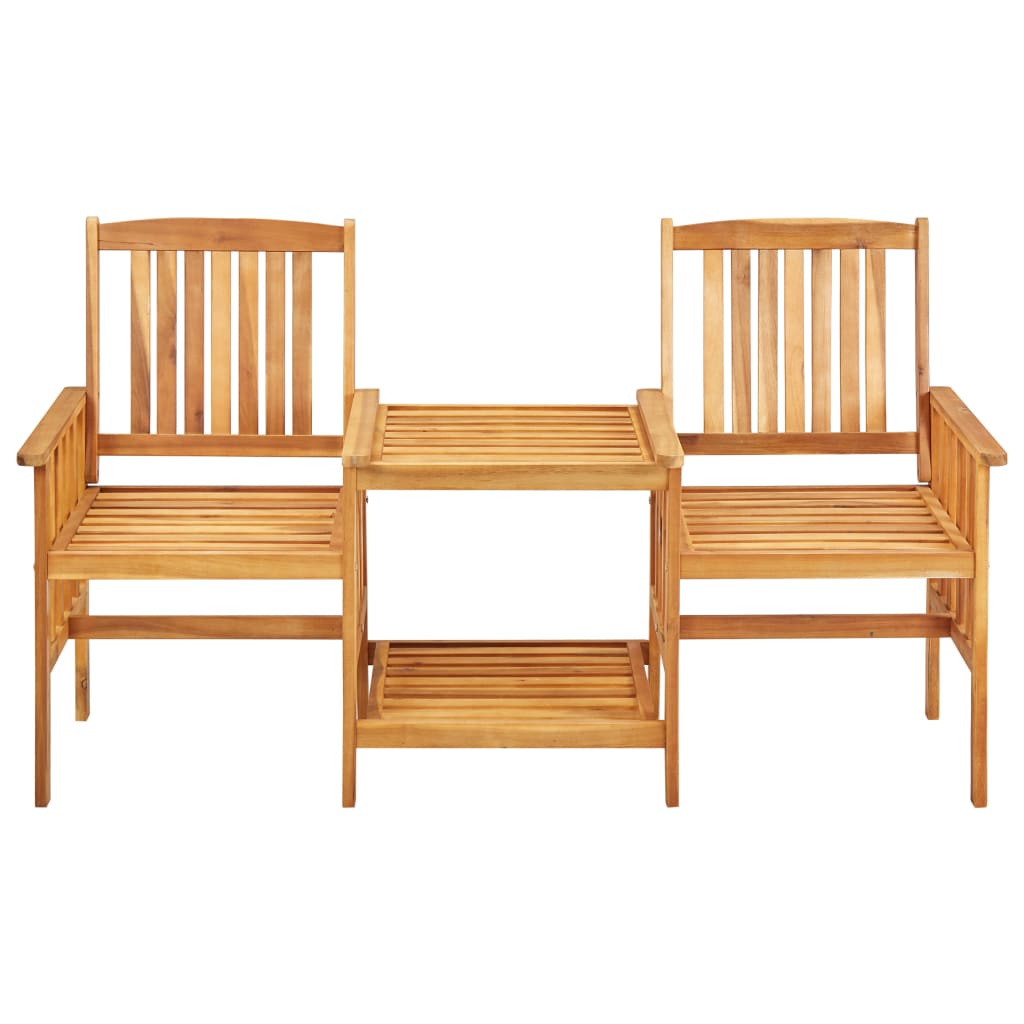 Garden chairs with tea table, 159x61x92 cm, acacia wood