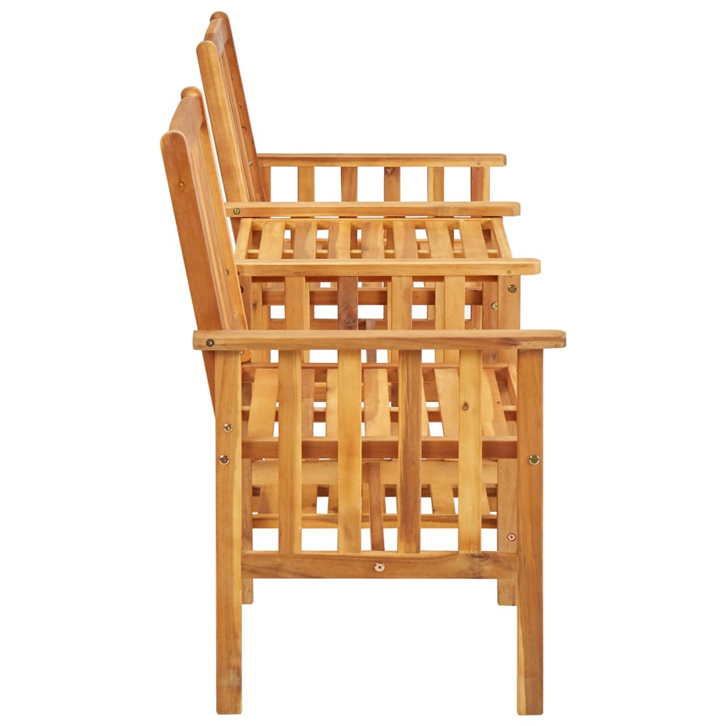 Garden chairs with tea table, 159x61x92 cm, acacia wood