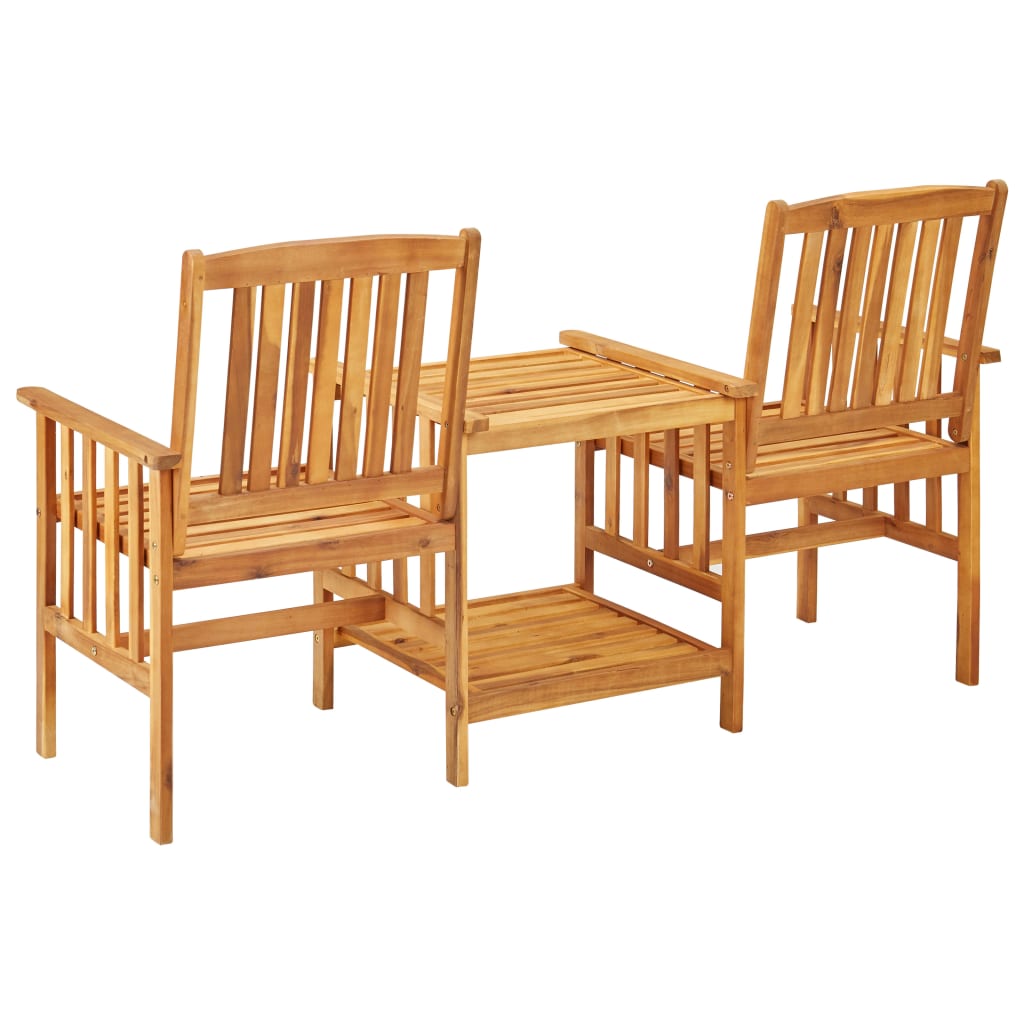 Garden chairs with tea table, 159x61x92 cm, acacia wood