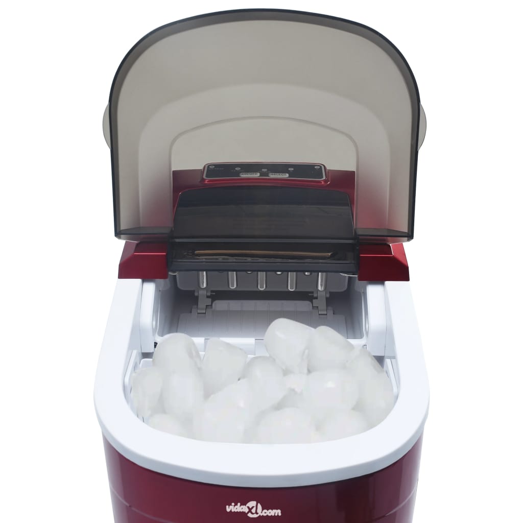 Ice cube maker, red, 2.4 L, 15 kg/24 h