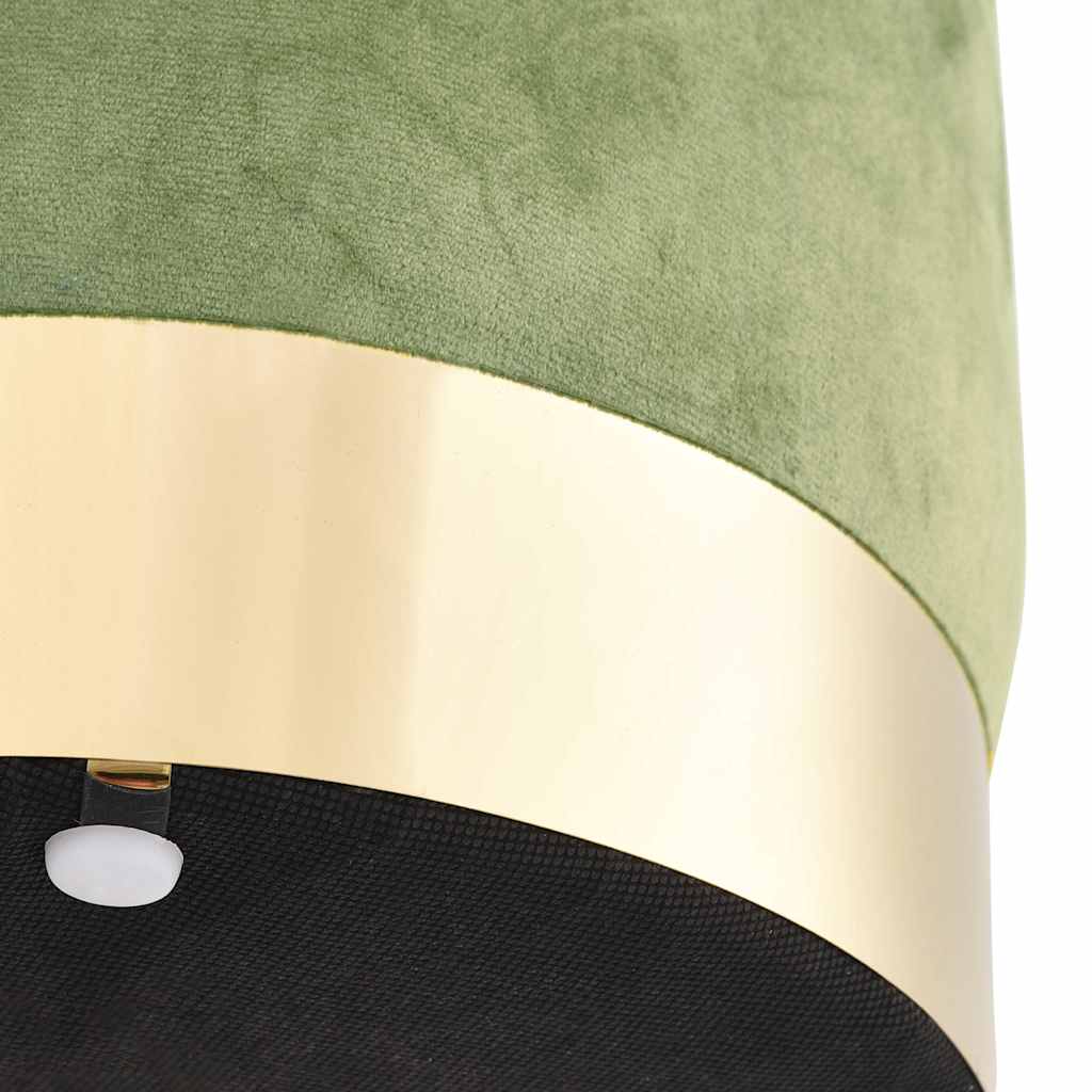 Stool, mustard green and gold, velvet