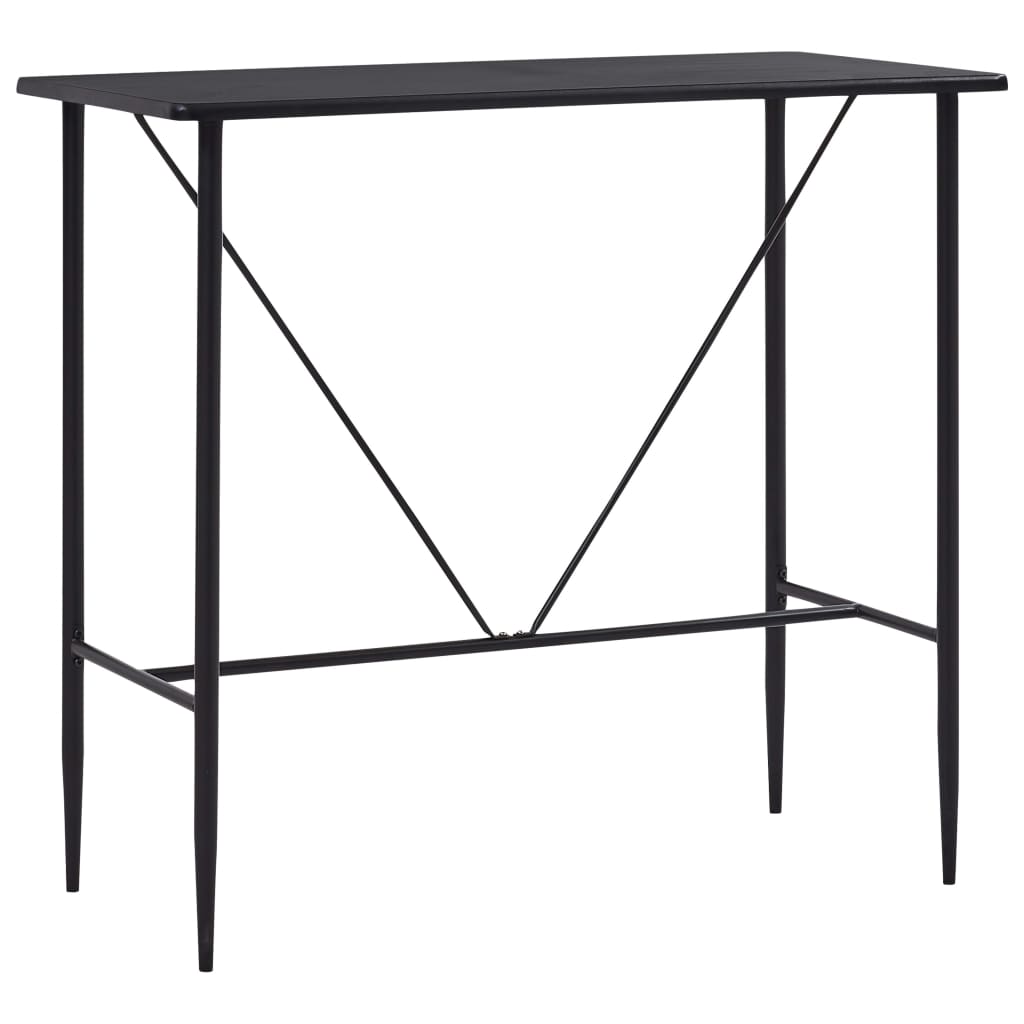 Bar table, black, 120 x 60 x 110 cm, MDF