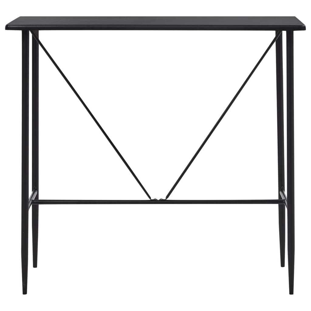 Bar table, black, 120 x 60 x 110 cm, MDF