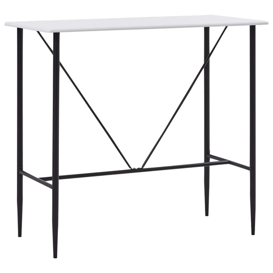 Bar table, white, 120 x 60 x 110 cm, MDF