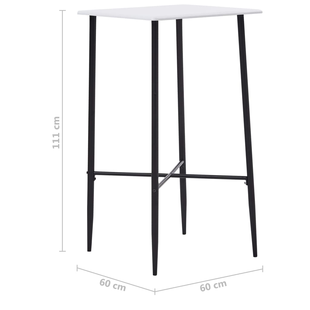 Bar table, white, 60 x 60 x 111 cm, MDF