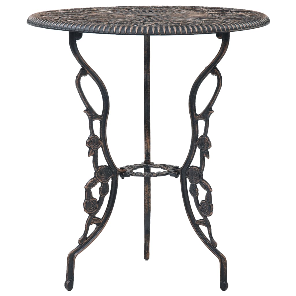 Bistro furniture set, 3 pieces, cast aluminum