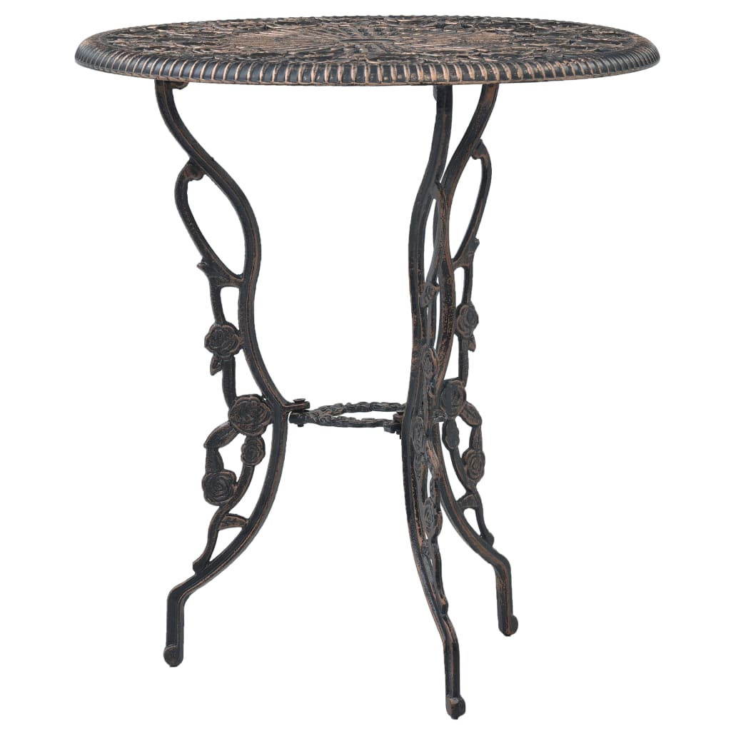 Bistro furniture set, 3 pieces, cast aluminum