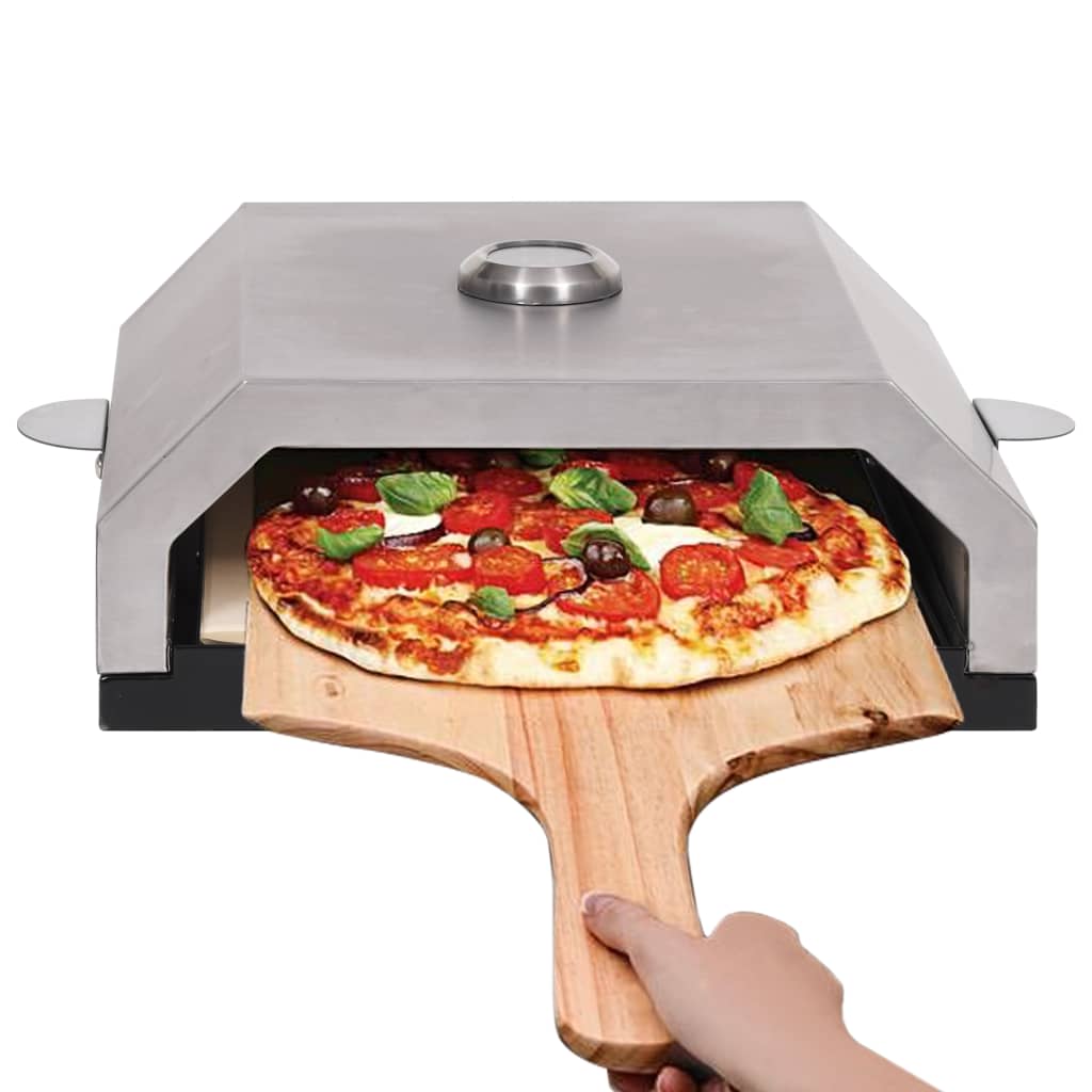 Pizza oven with ceramic stone for gas, charcoal grill