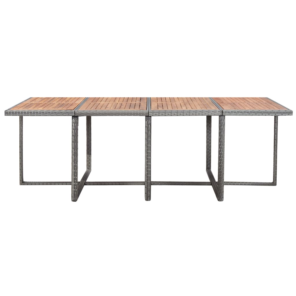 Set mobilier de exterior 13 piese antracit poliratan și acacia