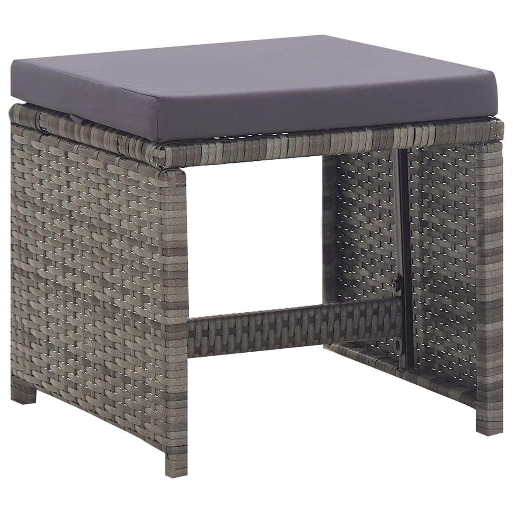 Set mobilier de exterior 13 piese antracit poliratan și acacia