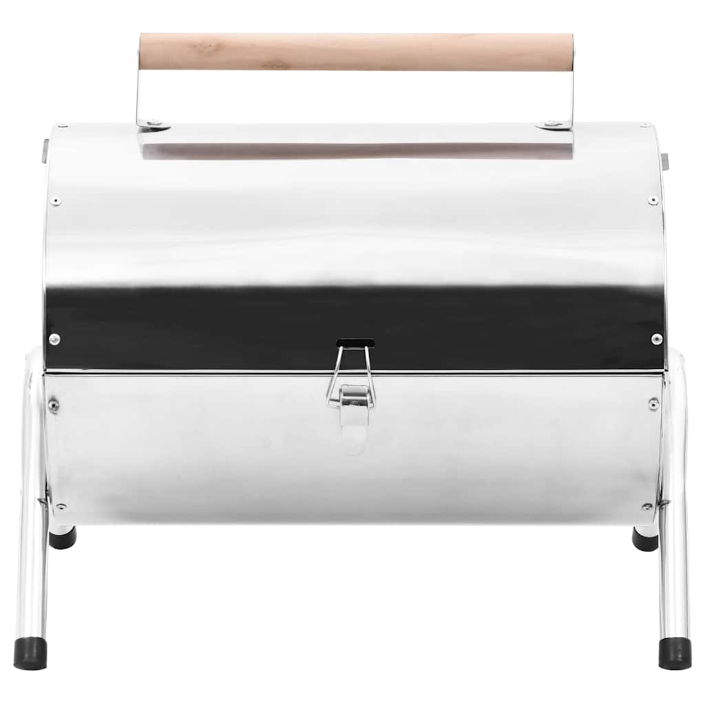 Portable charcoal grill, stainless steel, double grate