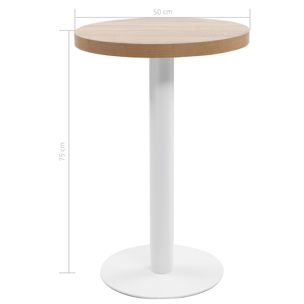 Bistro table, light brown, 50 cm, MDF