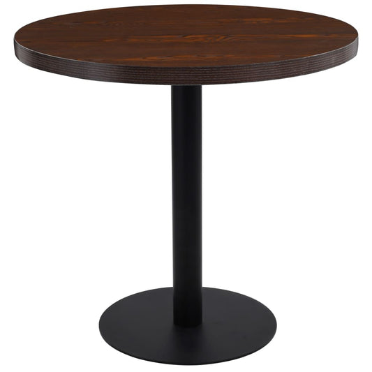 Bistro table, dark brown, 80 cm, MDF