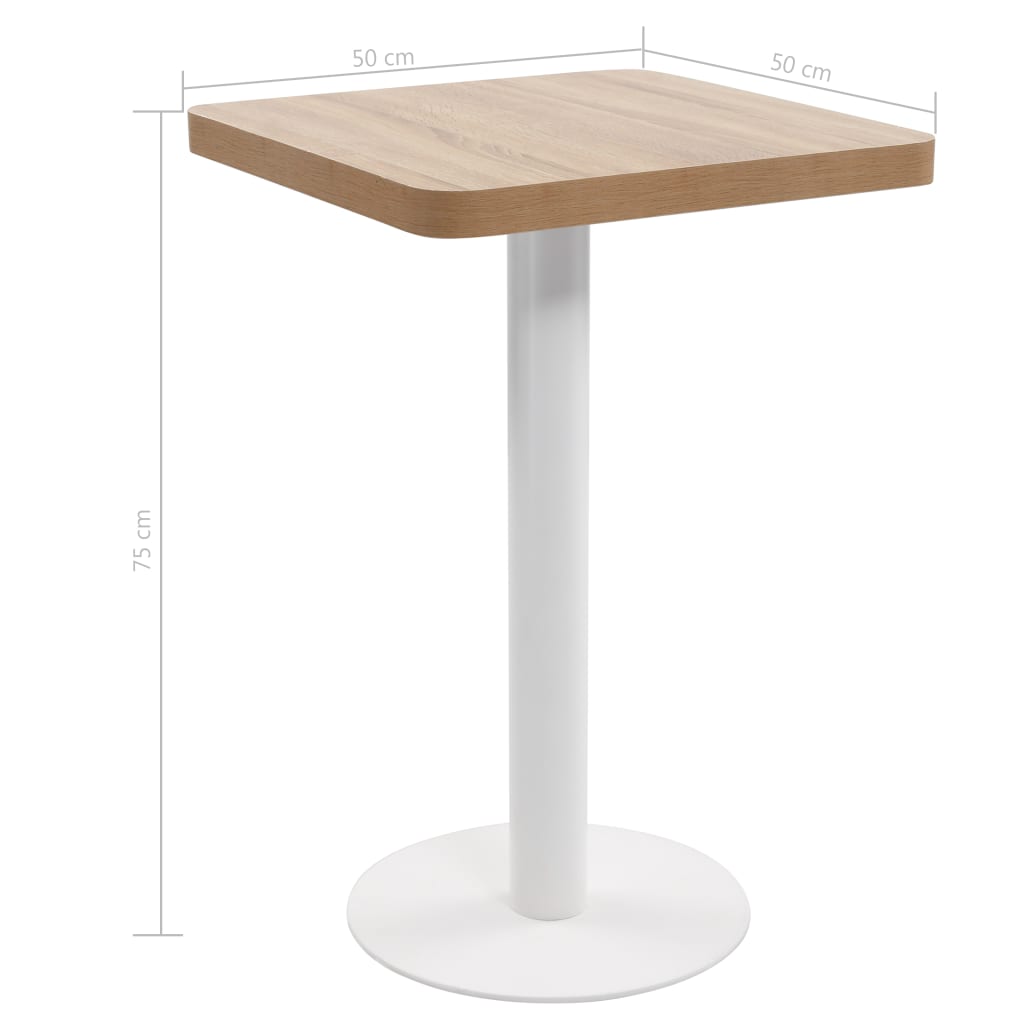 Bistro table, dark brown, 50 x 50 cm, MDF