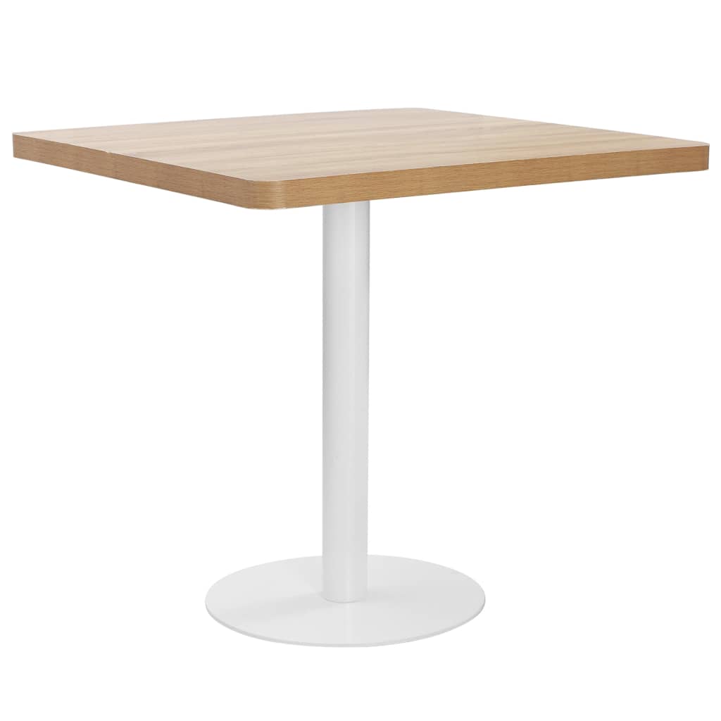 Bistro table, light brown, 80 x 80 cm, MDF