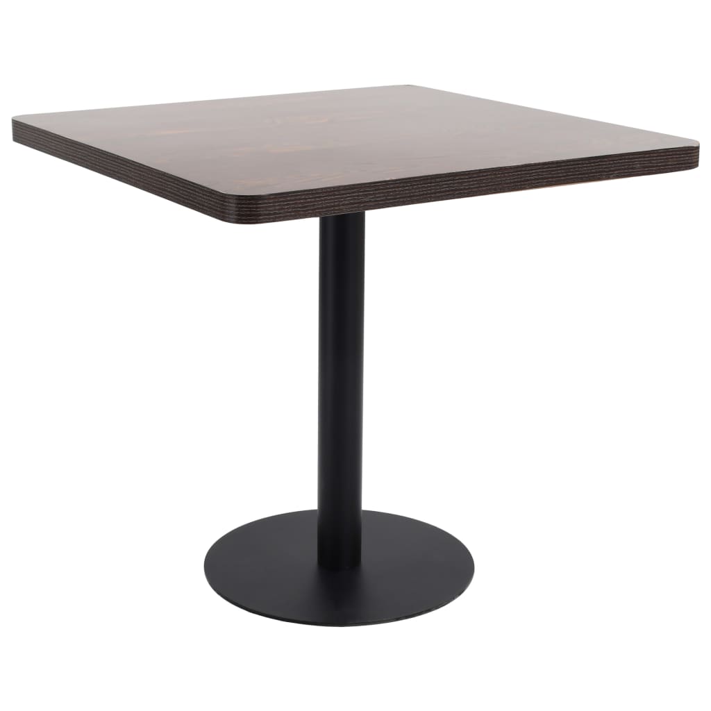 Bistro table, dark brown, 80 x 80 cm, MDF