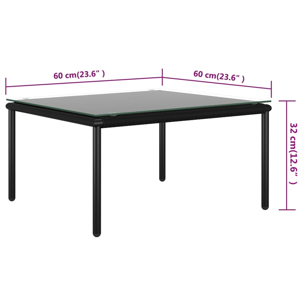 Set mobilier de grădină cu perne, 5 piese, negru, PVC