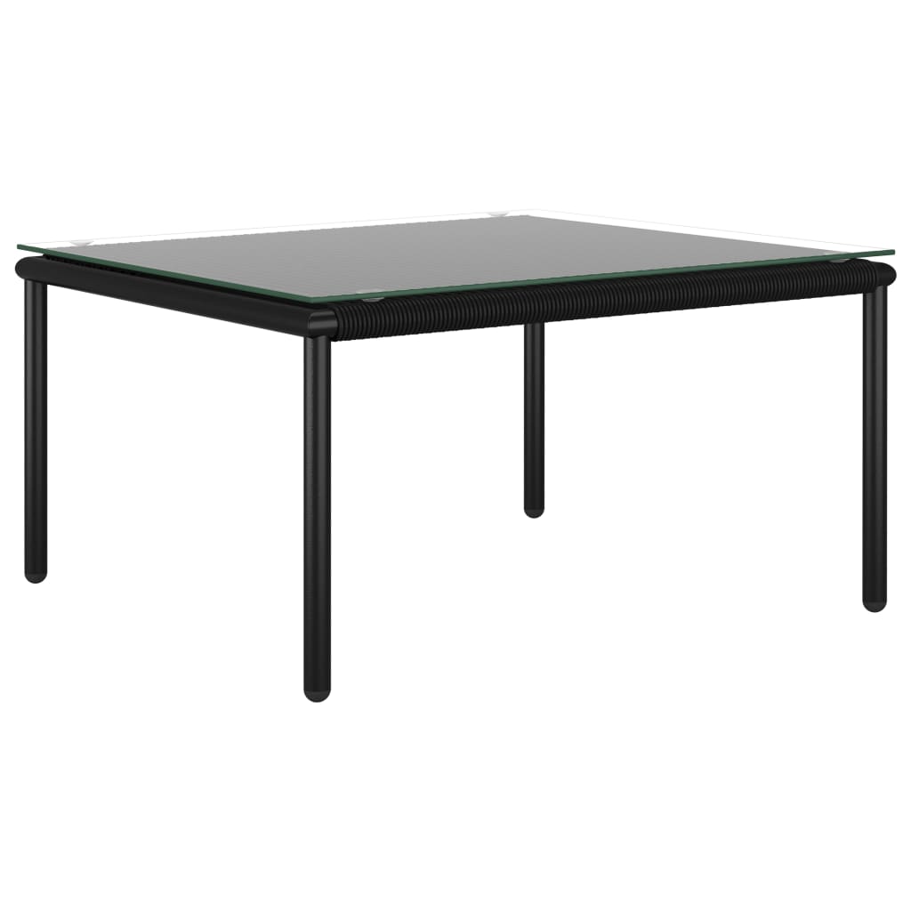 Set mobilier de grădină cu perne, 8 piese, negru, PVC