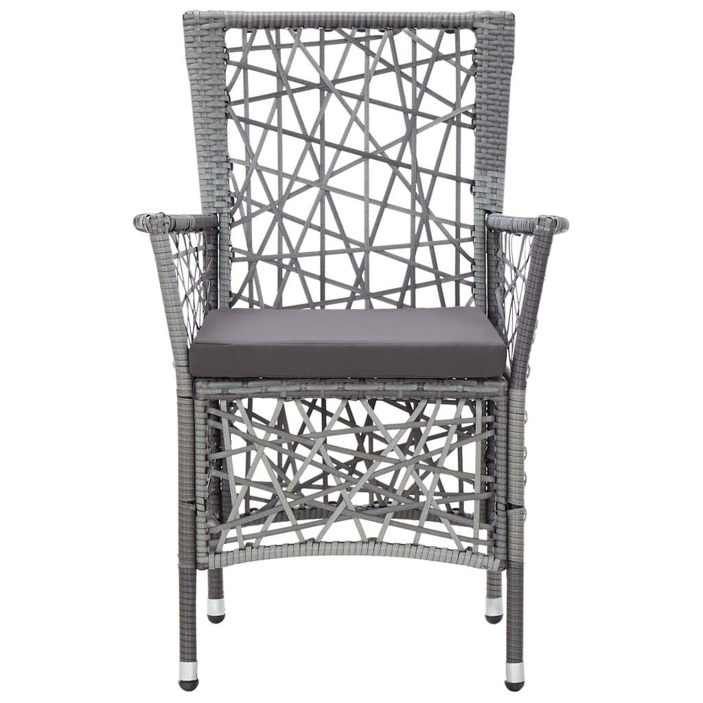 7-piece outdoor furniture set, grey, polyrattan