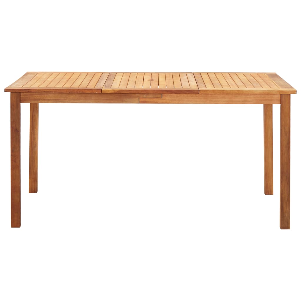 Set mobilier de exterior, 7 piese, gri, poliratan, lemn acacia