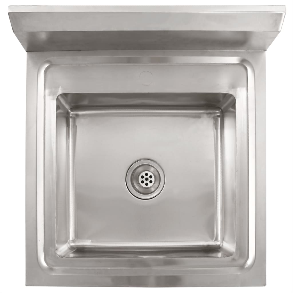 Kitchen sink with one bowl, stainless steel