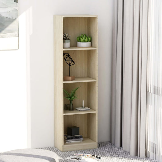 Bookcase 4 shelves sonoma oak 40x24x142 cm, processed wood